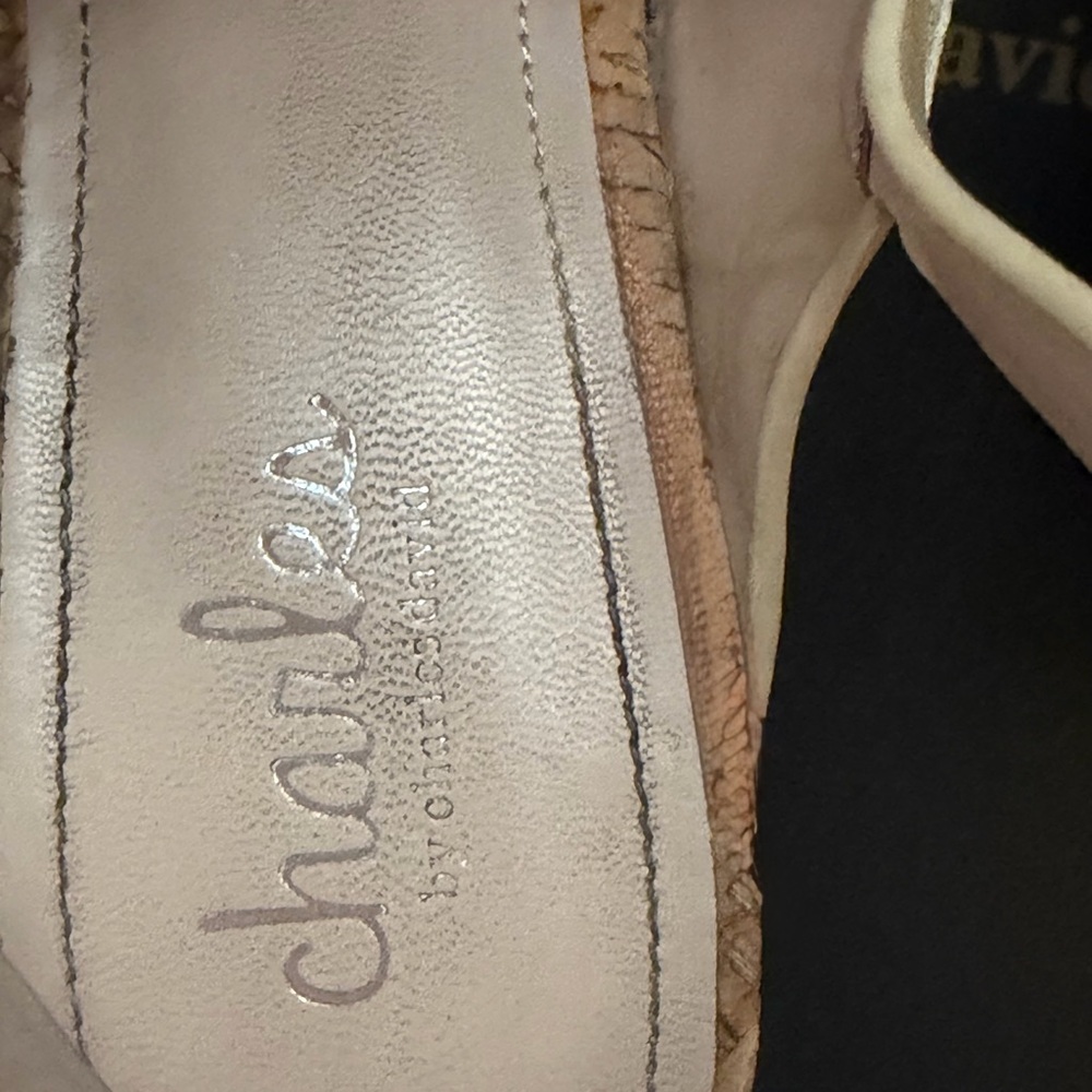 Charlies by Charlies David Beige Cork Wedge Sandals size 7 1/2 - Picture 5 of 6